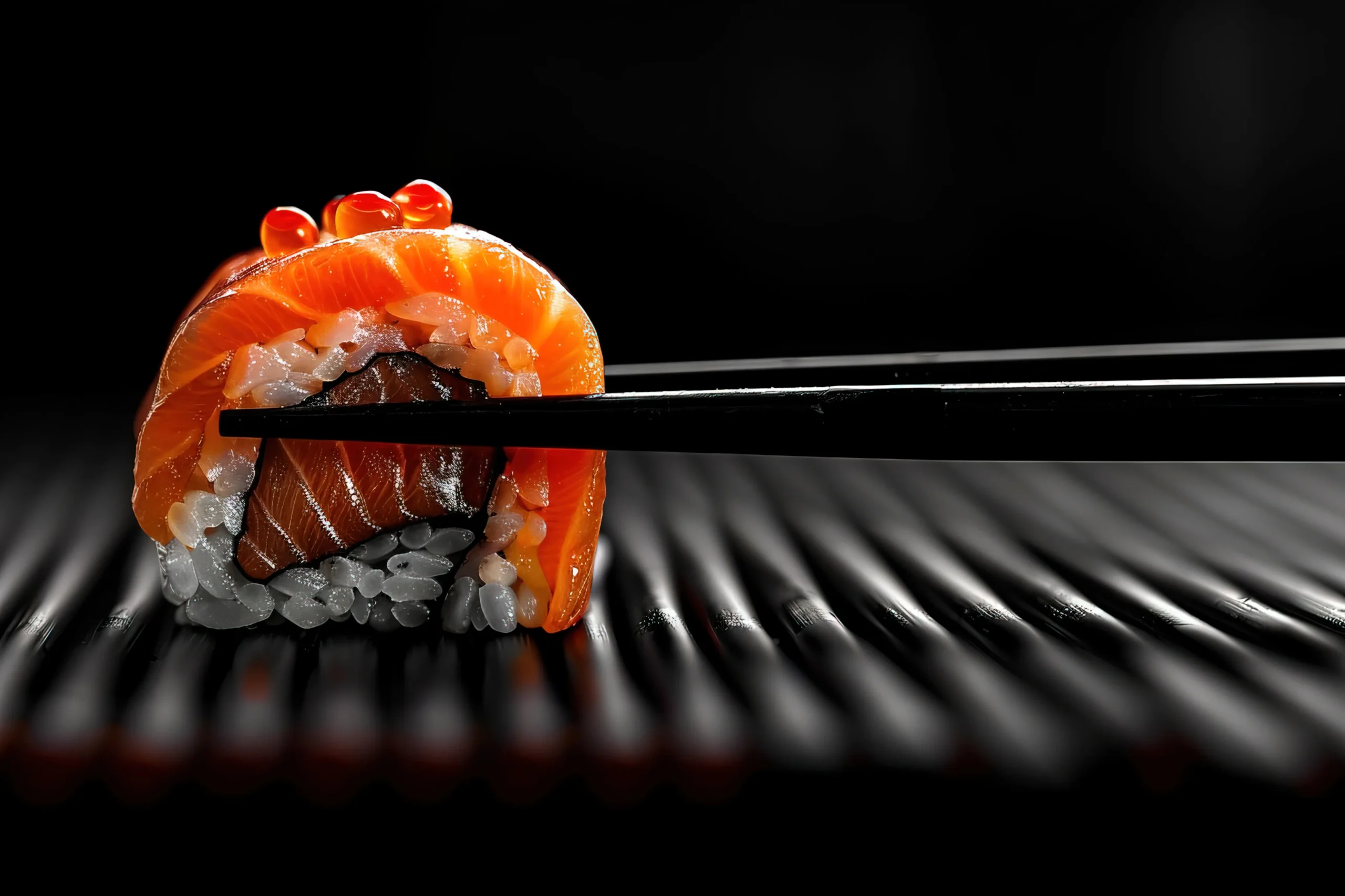 Comida japonesa: sushi de marisco