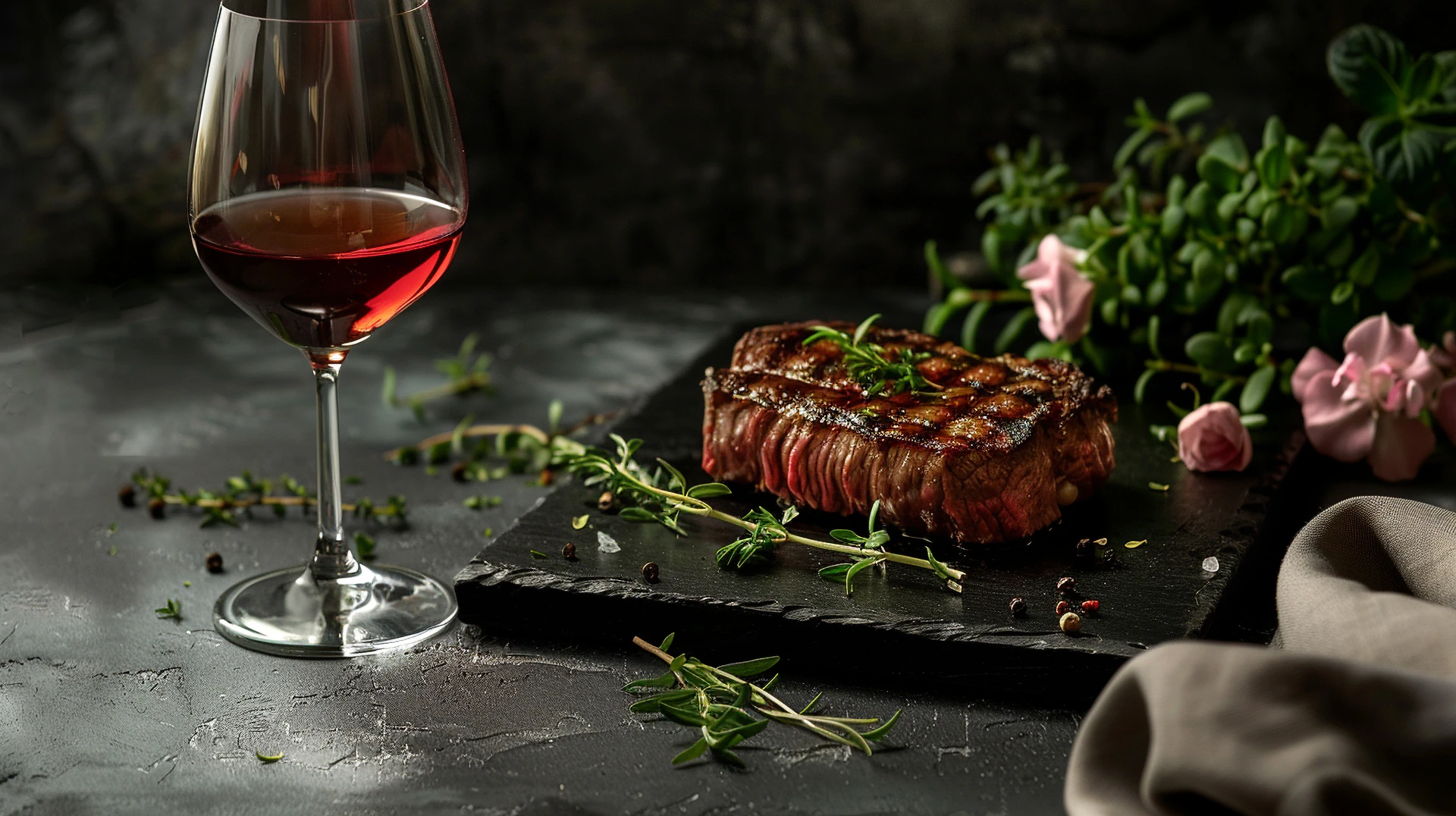 Maridaje con vino tinto y carnes rojas